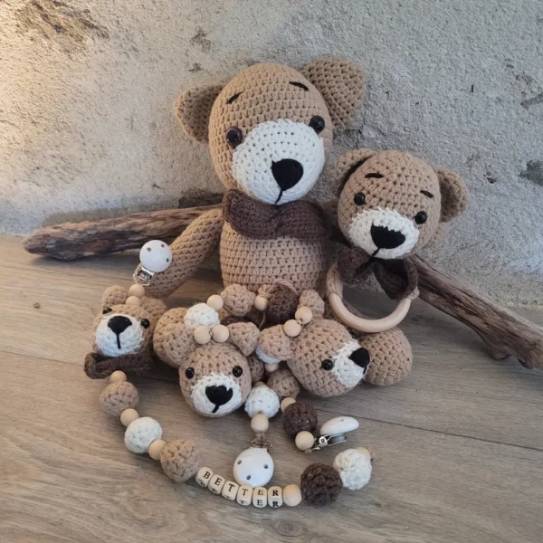 Peluche en crochet de Madagascar coffret naissance-3-madagascar